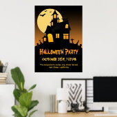 Affiche du parti Haunted House Halloween (Bureau à domicile)
