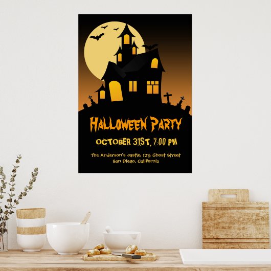Affiche du parti Haunted House Halloween (Cuisine)