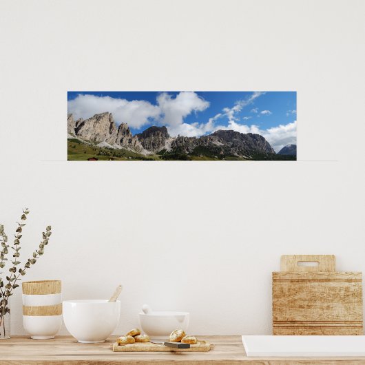 Affiche du paysage des Dolomites (Cuisine)