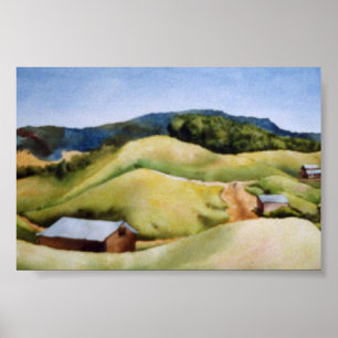 Affiche du paysage du pays
