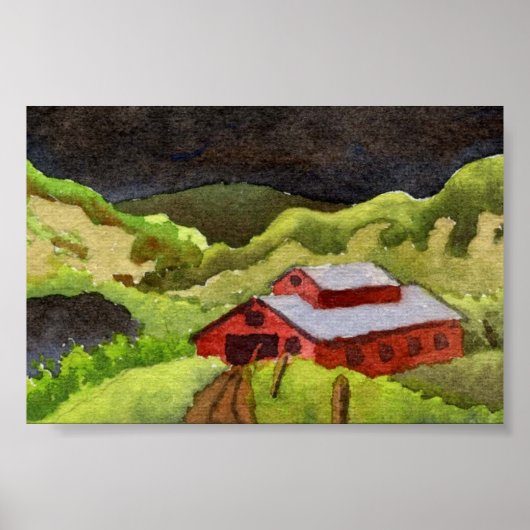 Affiche du paysage du pays (Devant)