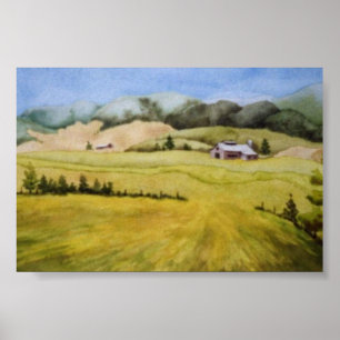 Affiche du paysage du pays