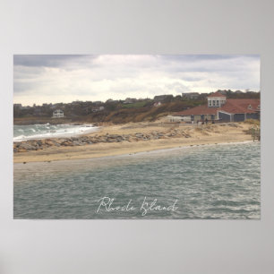 Affiche du paysage océanique de Rhode Island