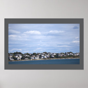 Affiche du paysage océanique de Rhode Island