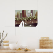 Affiche du paysage urbain (Cuisine)