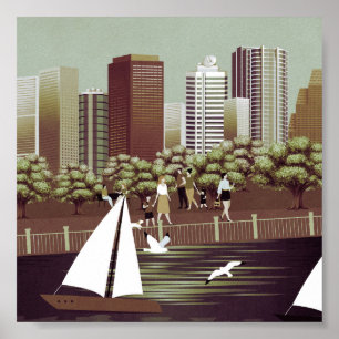 Affiche du paysage urbain