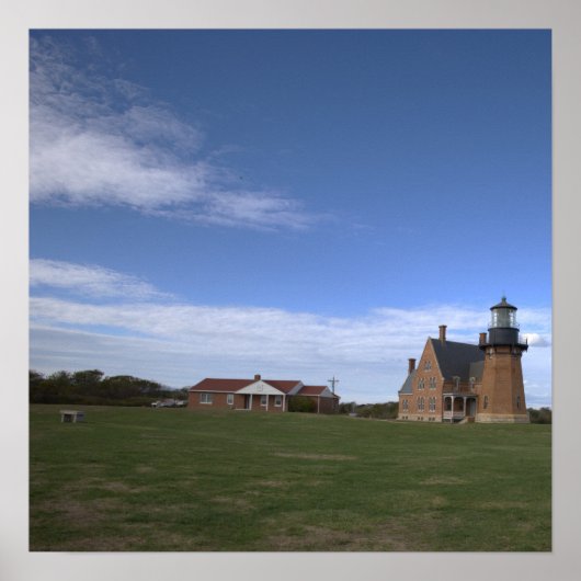 Affiche du phare sud-est de Block Island (Devant)