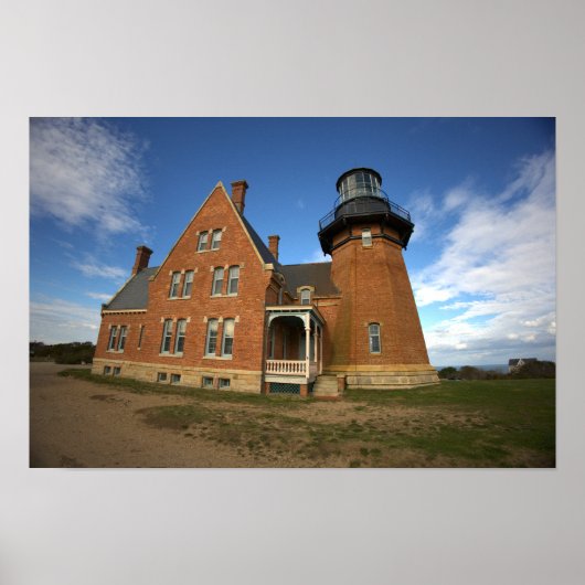 Affiche du phare sud-est de Block Island (Devant)