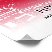 Affiche du Pittodrie Stadium – Maison d'Aberdeen F (Coin)