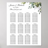 Affiche du plan de table 12 tables Eucalyptus (Devant)