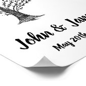 Affiche du plan de table - Conception d'arbre et d (Coin)