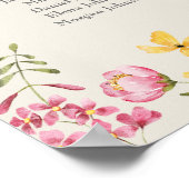 Affiche du plan de table de mariage aux fleurs sau (Coin)