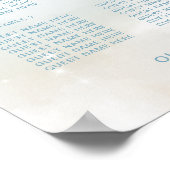 Affiche du plan de table On Cloud 9 Vibrant Blue (Coin)