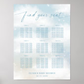 Affiche du plan de table On Cloud 9 Vibrant Blue (Devant)