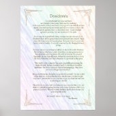 Affiche du poème Desiderata de Max Ehrmann (Devant)
