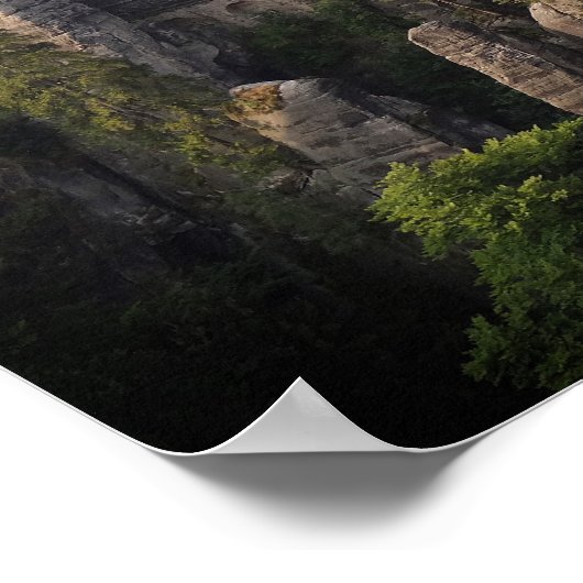 Affiche du Pont Bastei en Saxe Suisse (Coin)