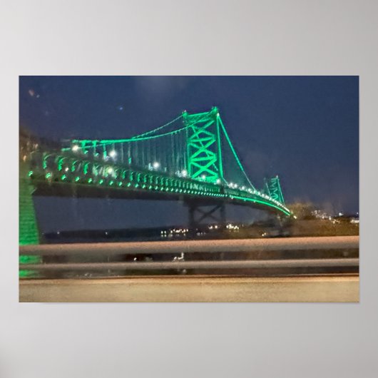 Affiche du pont Ben Franklin à Philadelphie (Devant)