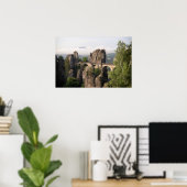 Affiche du pont de Bastei en Suisse saxonne (Bureau à domicile)
