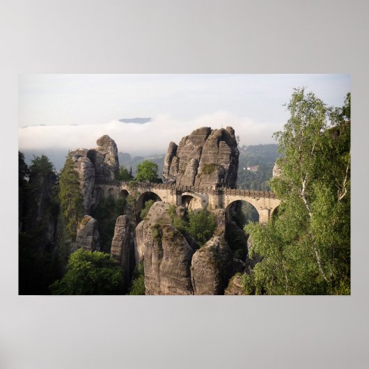 Affiche du pont de Bastei en Suisse saxonne (Devant)