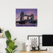 Affiche du pont de la Tour de Londres (Bureau à domicile)