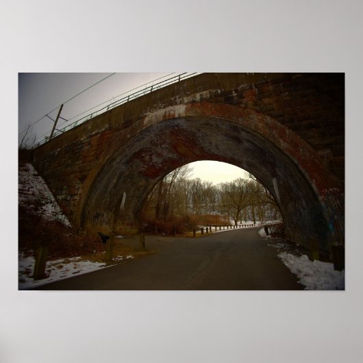 Affiche du pont en arc en hiver (Devant)