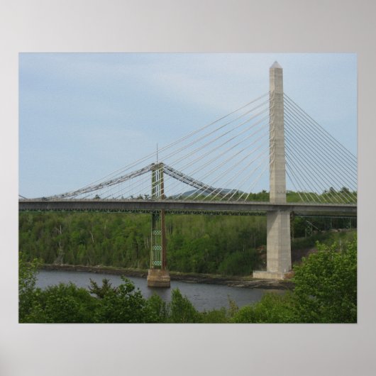 Affiche du pont suspendu du Maine (Devant)