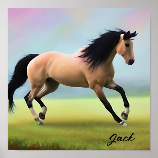 affiche du portrait de cheval (Devant)