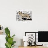 Affiche du portrait du loup arctique Imprimer (Bureau à domicile)