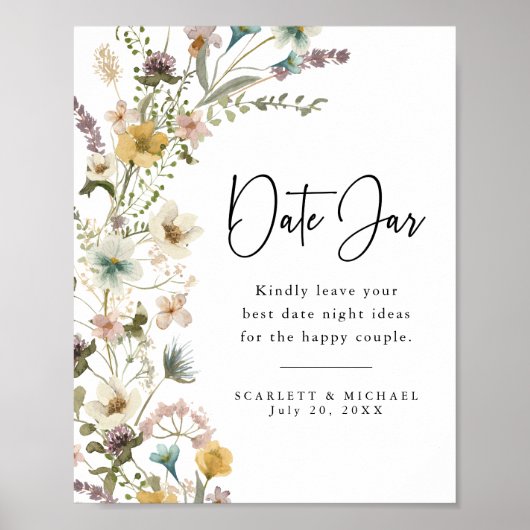 Affiche du pot de date de fleurs sauvages (Devant)
