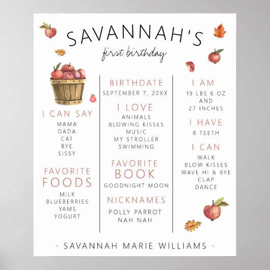 Affiche du premier anniversaire d'Autumn Apples (Devant)