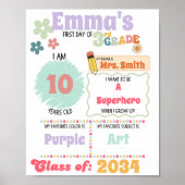 Affiche du premier jour de l'école (Devant)