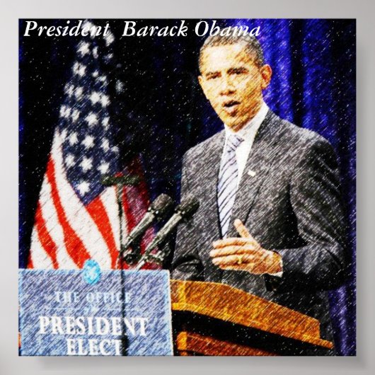 Affiche du président Barack Obama (Devant)
