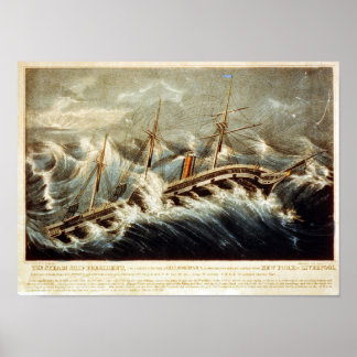 Affiche du président du navire à vapeur