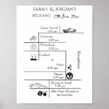 Affiche du programme de mariage