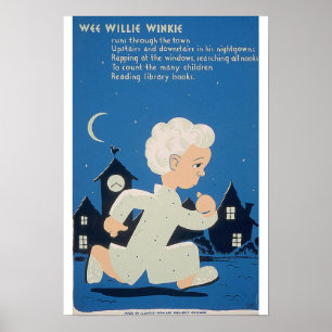 Affiche du projet d'art WEE WILLIE WINKIE WPA 1940
