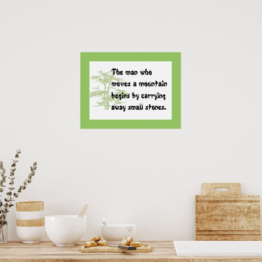 Affiche du proverbe chinois (Cuisine)