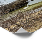 Affiche du reflet d'arbre dans la rivière (Coin)