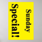 Affiche du salon de beauté spécial du dimanche (Devant)