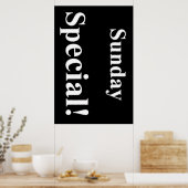 Affiche du salon de beauté spécial du dimanche (Cuisine)