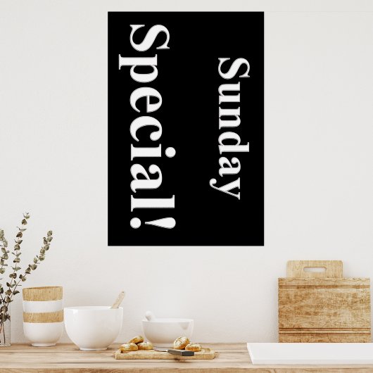 Affiche du salon de beauté spécial du dimanche (Cuisine)