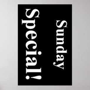 Affiche du salon de beauté spécial du dimanche