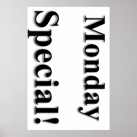 Affiche du salon de beauté spécial du lundi (Devant)