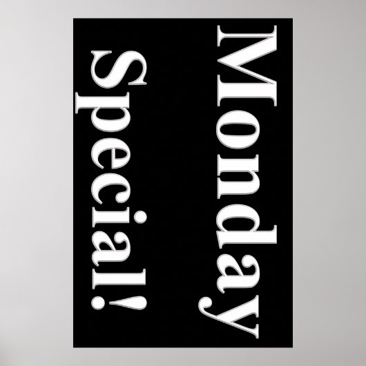 Affiche du salon de beauté spécial du lundi (Devant)