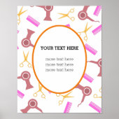 Affiche du salon de coiffure (Devant)