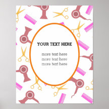 Affiche du salon de coiffure