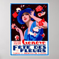Affiche du Salon des fleurs de Genève 1927