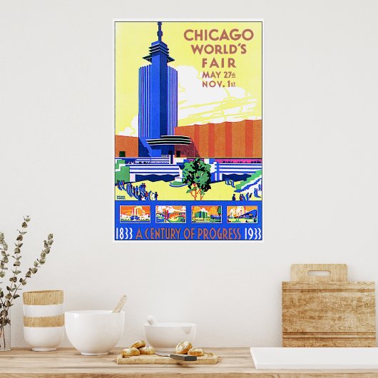 Affiche du salon des mondes de Chicago (Cuisine)
