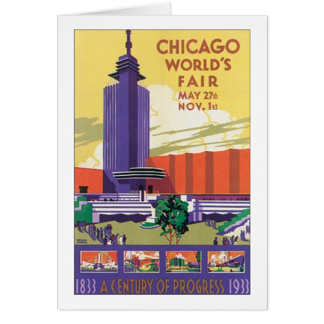 Affiche du salon mondial de Chicago 1933 (Devant)