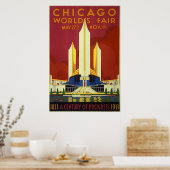 Affiche du salon mondial de Chicago 1933 (Cuisine)