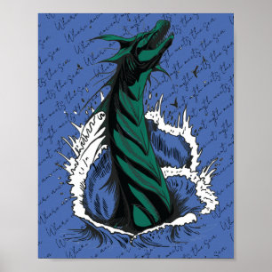 Affiche du serpent monstre de la mer verte